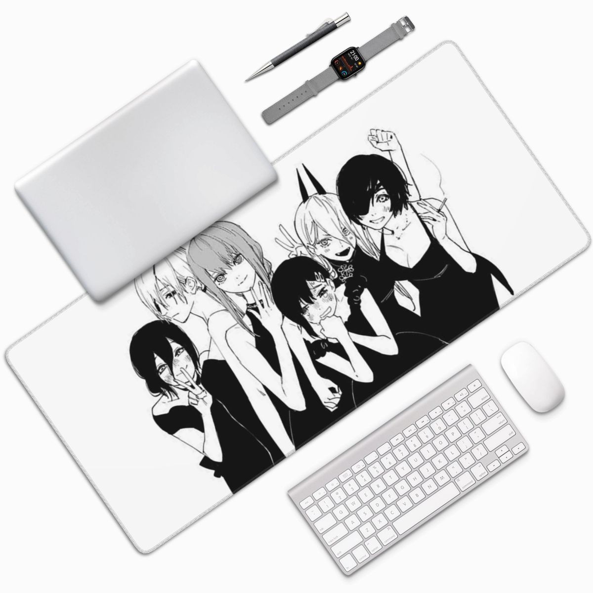 Gaming Accessories Men - 애니메이션 체인소맨 대형 마우스 패드 컴퓨터