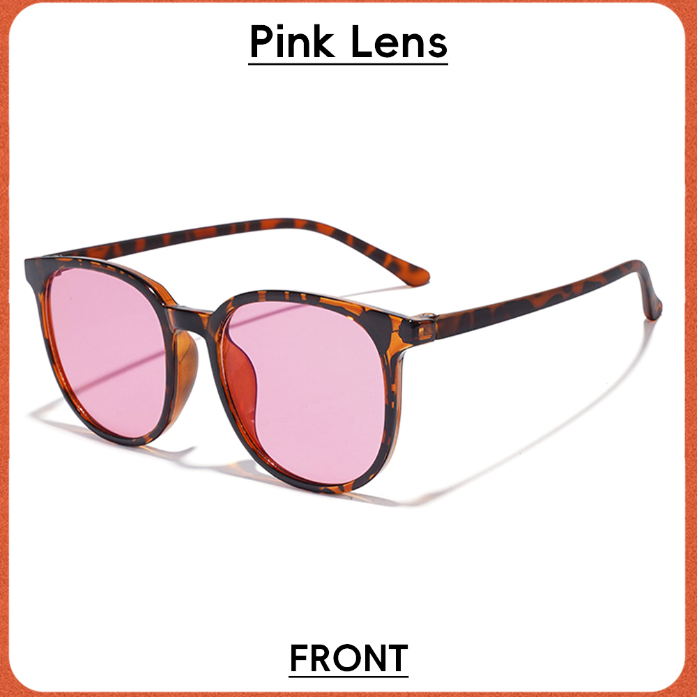 유니섹스 라운드 블루라이트 차단 안경 핑크 브라운 틴티 - Gaming Glasses Tinted 리뷰 및 가격