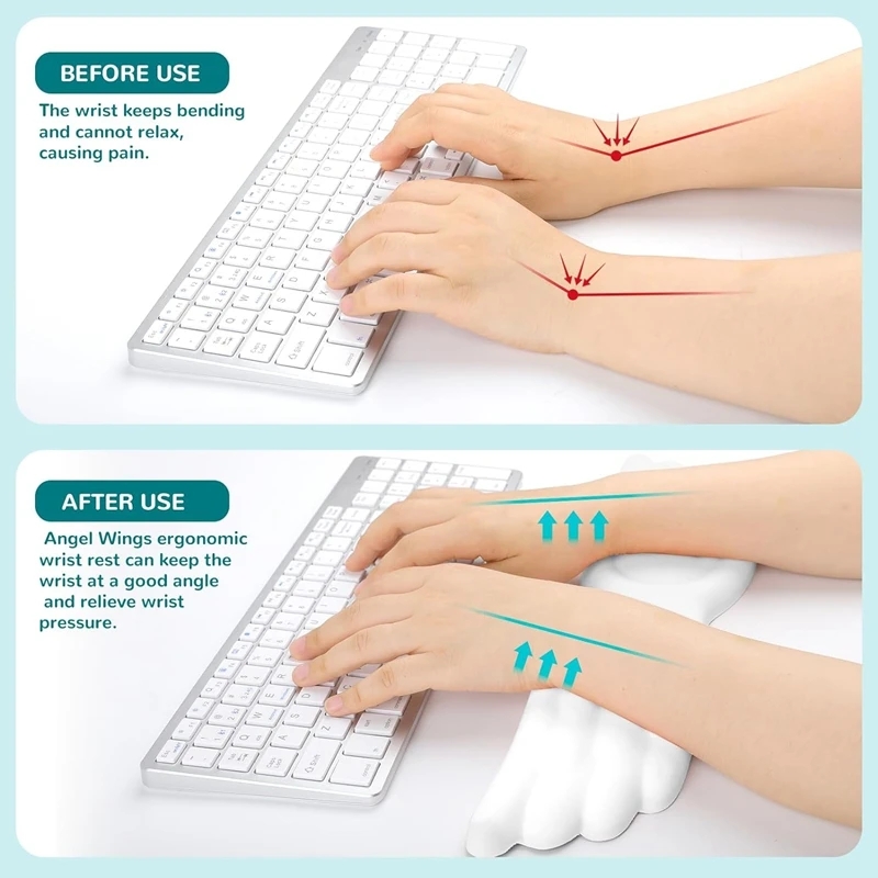 키보드 마우스 손목 받침대 엔젤 윙 메모리폼 마우스 패 - Gaming Accessories Girly 리뷰 및 가격