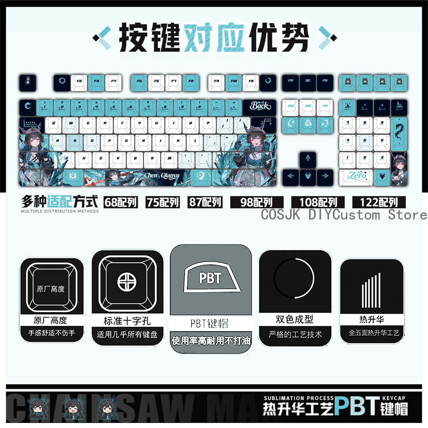 122 키 애니메이션 Chen Qianyu Arknig - Gaming Accessories Anime 리뷰 및 가격
