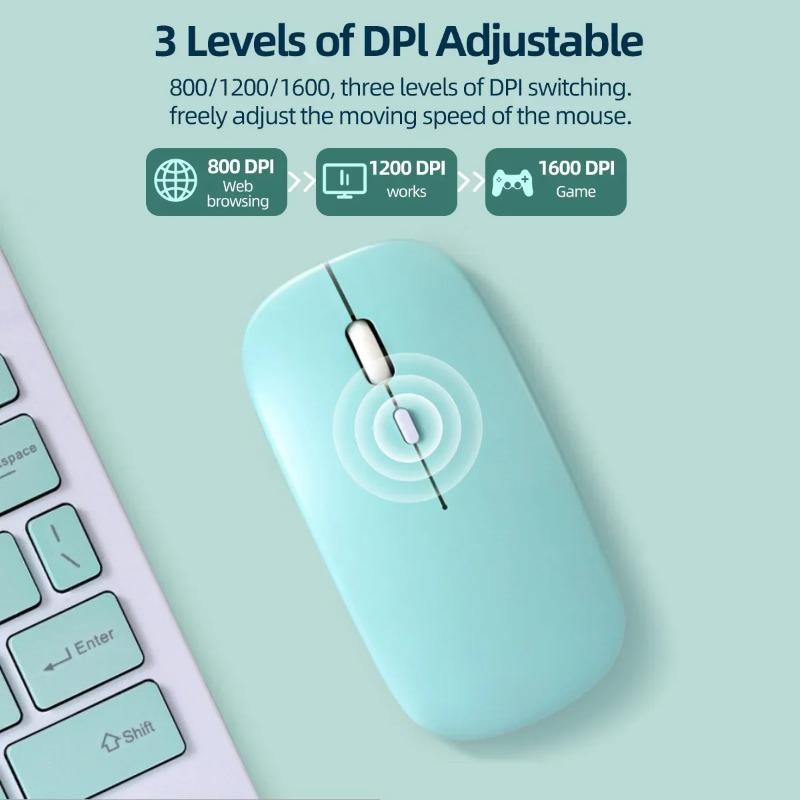 블루투스 무선 마우스 무소음 컴퓨터 마우스 노트북 아이 - Gaming Accessories Ipad 리뷰 및 가격