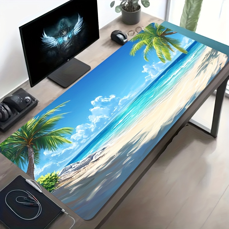 브랜드 대형 게임용 마우스 패드 코코넛 비치 아트 데스 - Gaming Accessories Brands 리뷰 및 가격